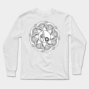 ASL Langue des signes américaine - T-shirt D Long Sleeve T-Shirt